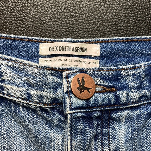 Medium Blue- One Teaspoon Distressed Shorts - Picture 5 of 9